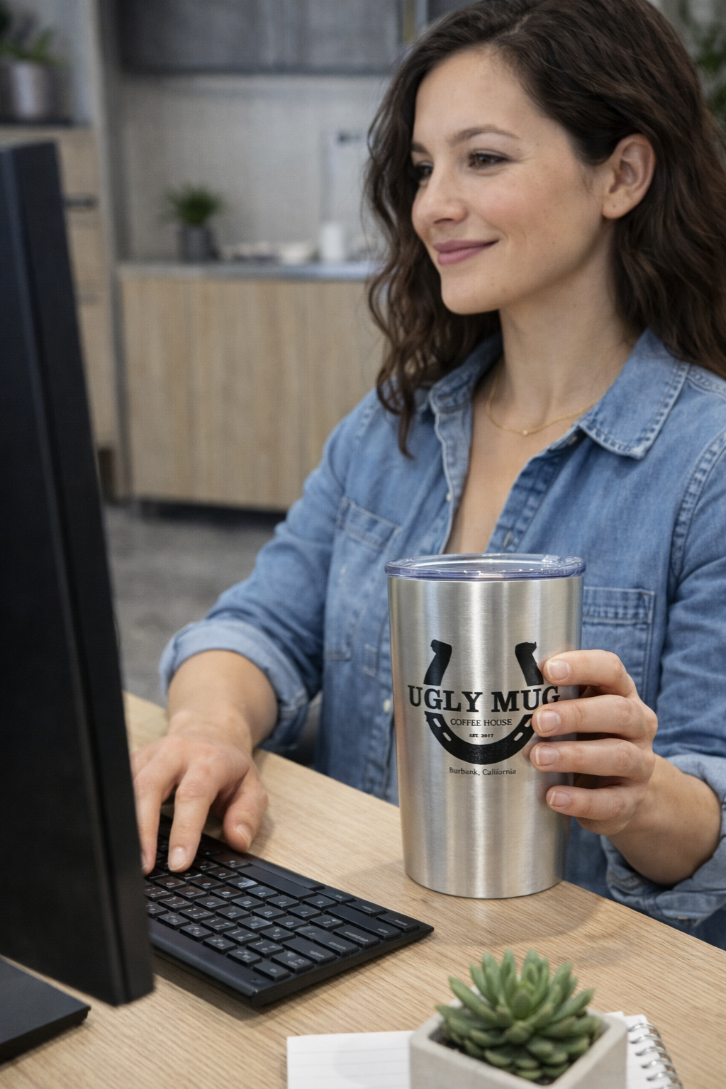 20oz Silver Tumbler